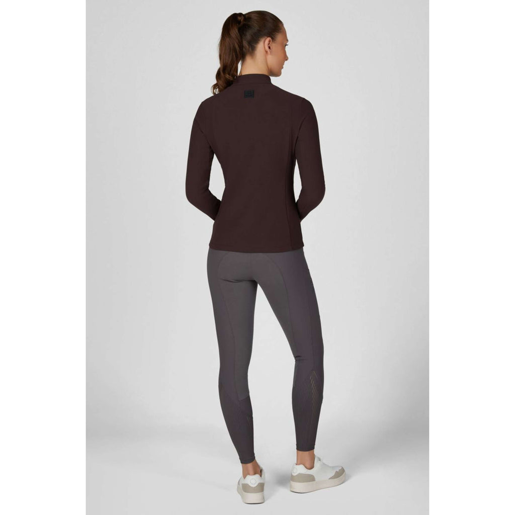 Pikeur Maglia Zip Rip Selection AW26 Maniche Lunghe Marrone Cioccolato