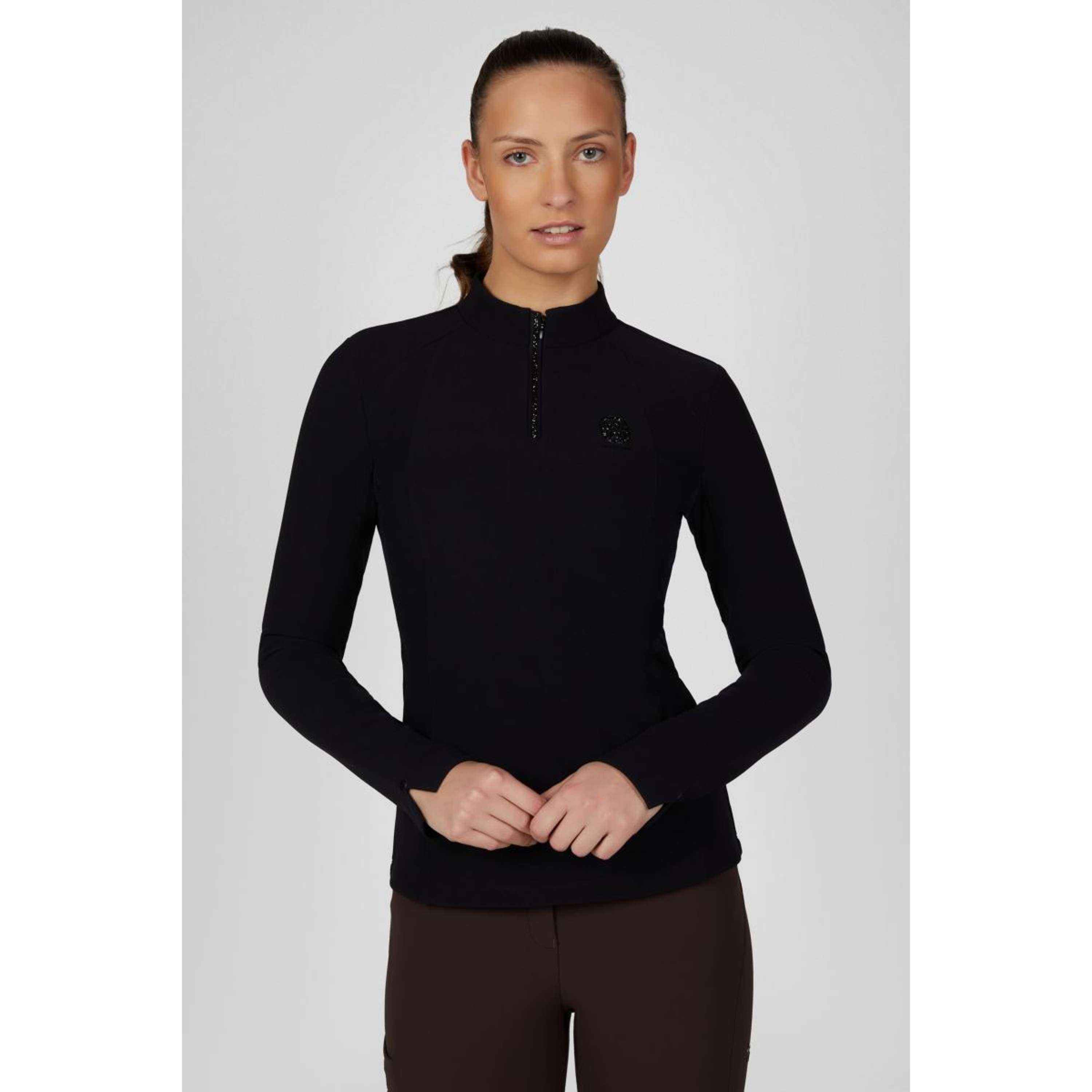 Pikeur Maglia Zip Rip Selection AW26 Maniche Lunghe Nero