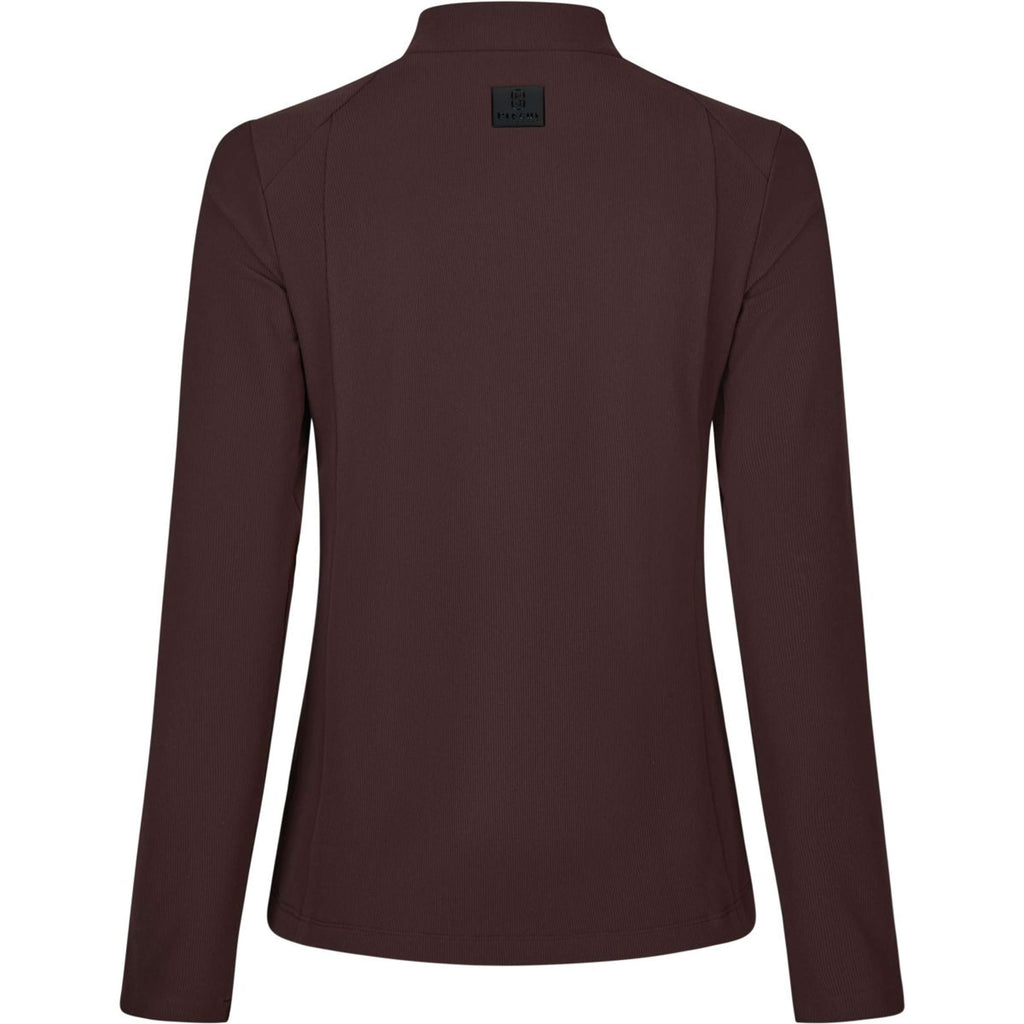 Pikeur Maglia Zip Rip Selection AW26 Maniche Lunghe Marrone Cioccolato