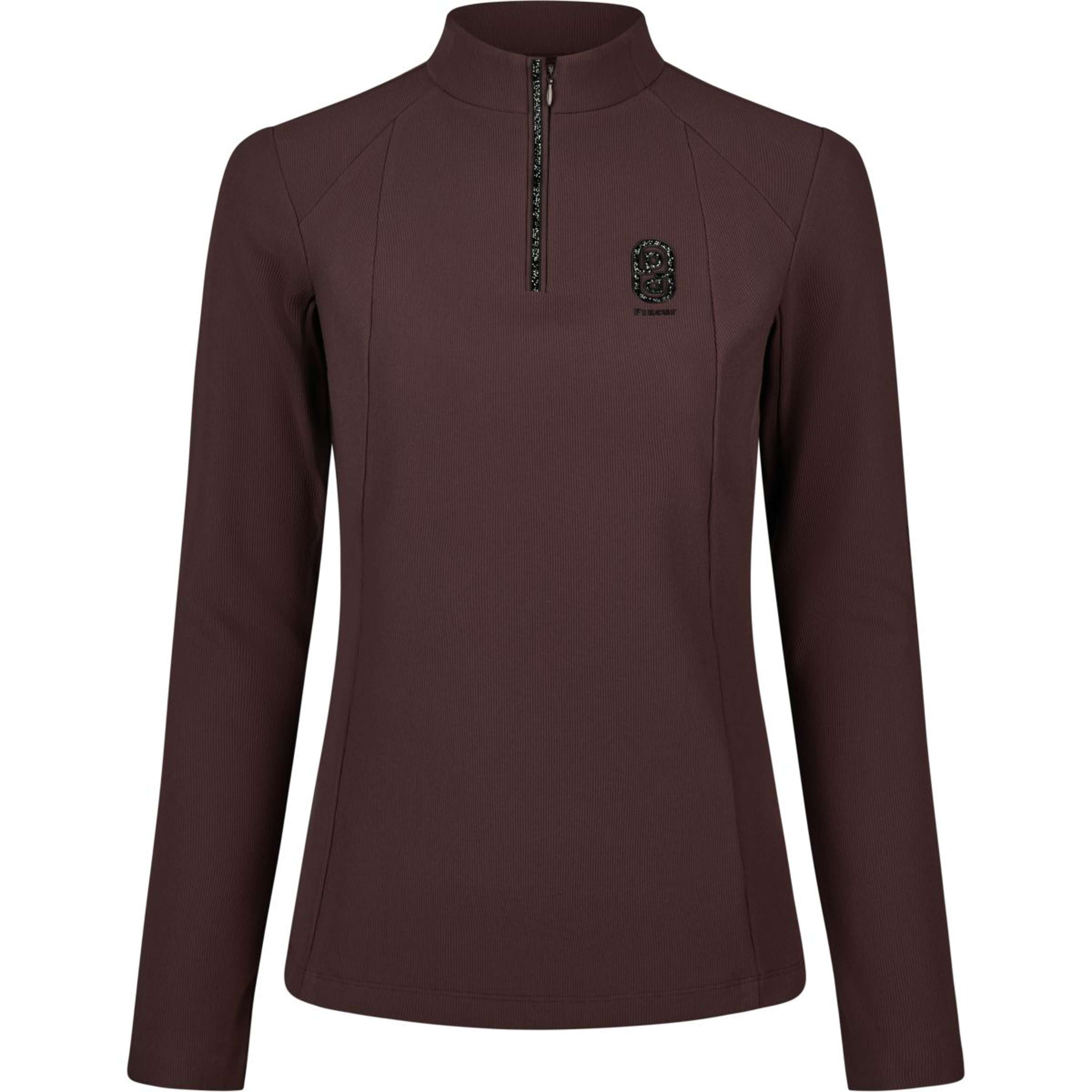 Pikeur Maglia Zip Rip Selection AW26 Maniche Lunghe Marrone Cioccolato