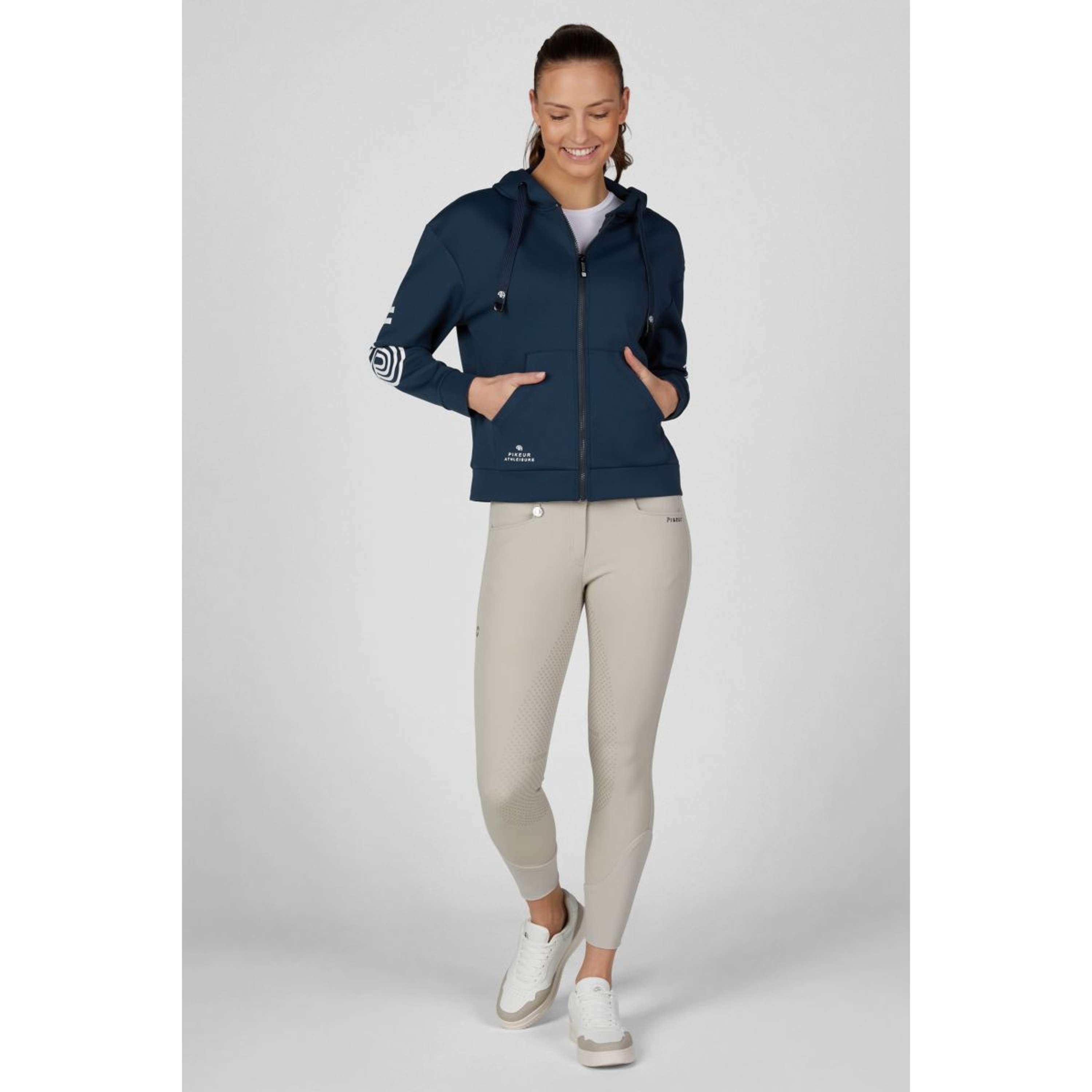 Pikeur Felpa con cappuccio e zip Athleisure AW26 Pine Green
