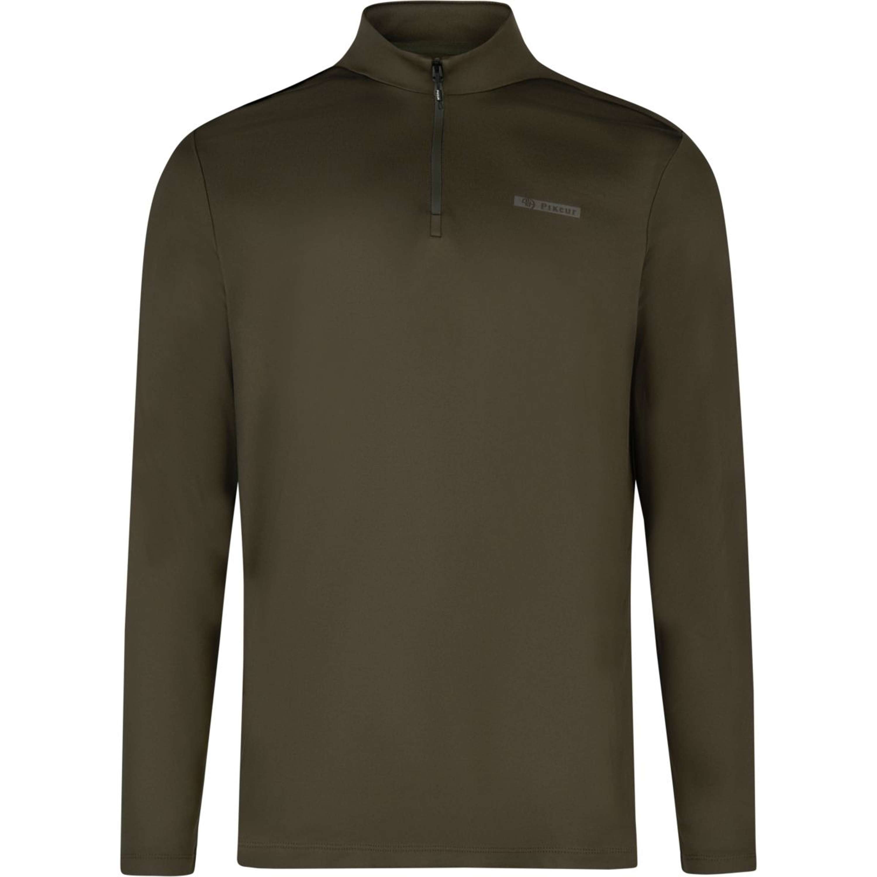 Pikeur Maglia Zip Athleisure AW26 Uomini Verde Oliva