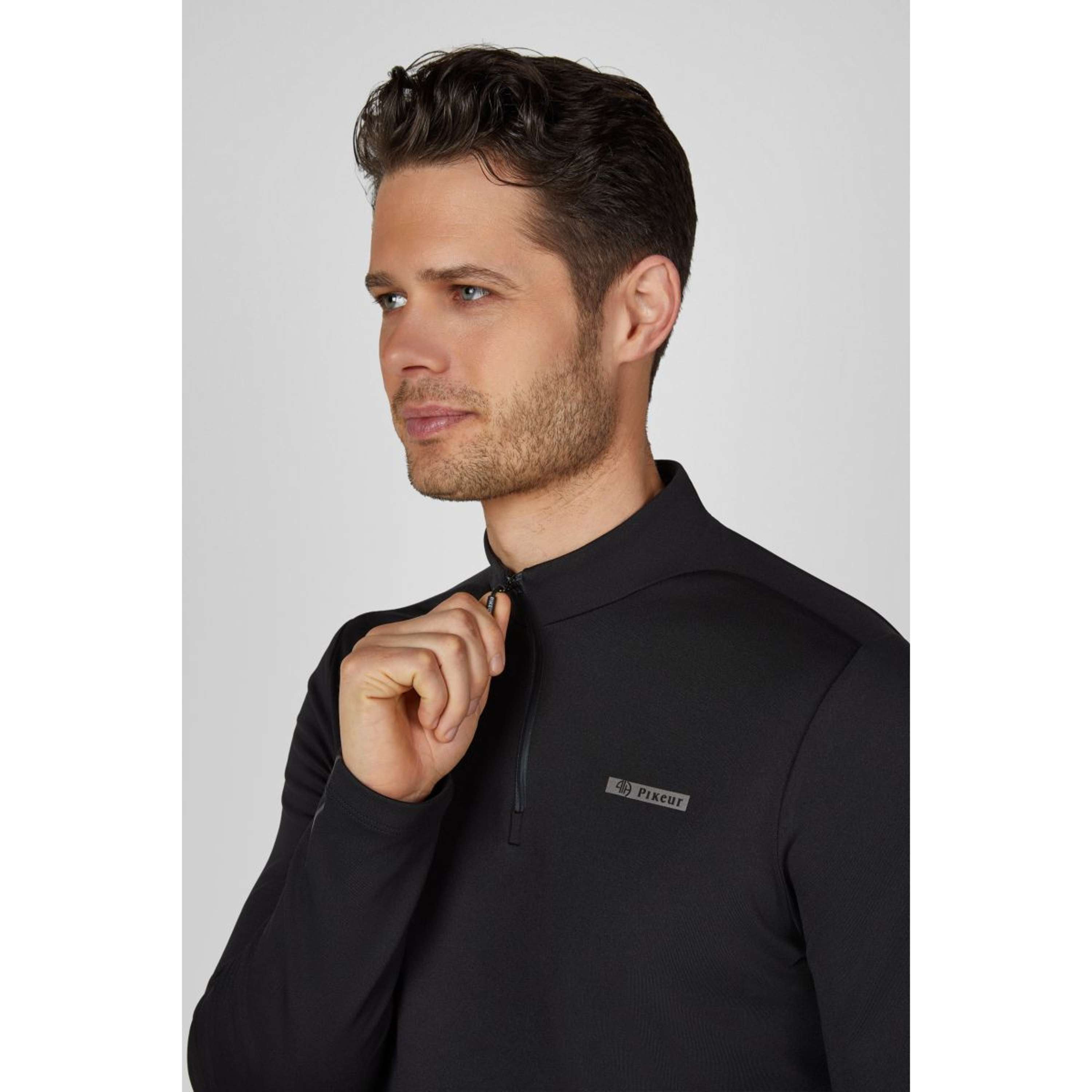 Pikeur Maglia Zip Athleisure AW26 Uomini Nero