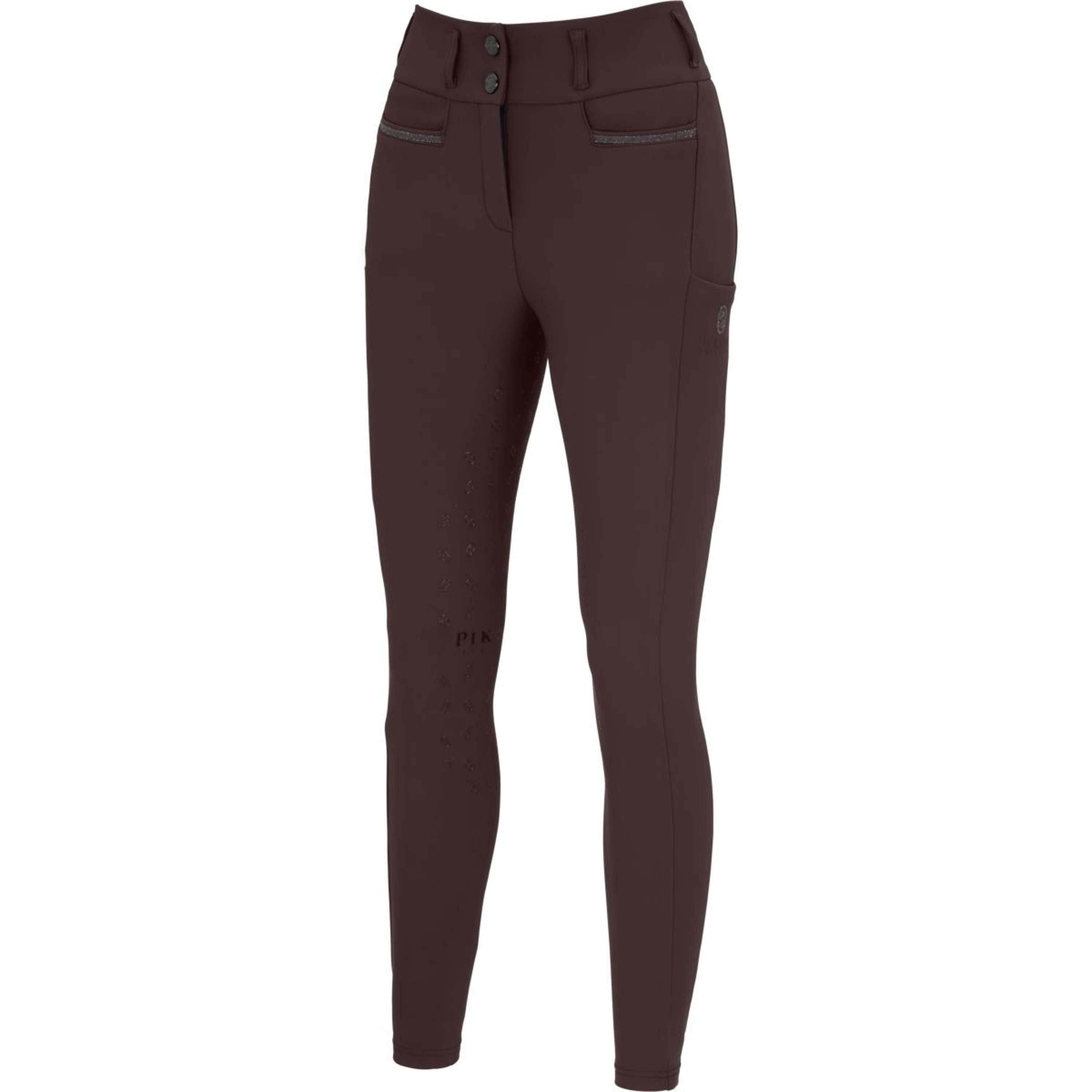 Pikeur Pantaloni da Equitazione Linnet GripTec SO Highwaist Full Grip Marrone Cioccolato