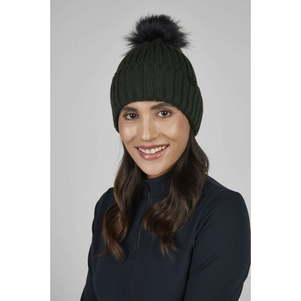 Pikeur Beanie Pompom Sports AW25 Nero