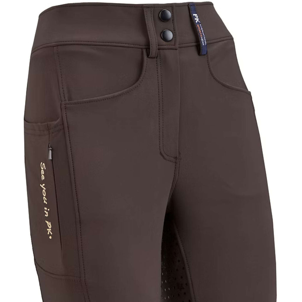 PK Pantaloni da Equitazione Ruby Full Grip Caffè