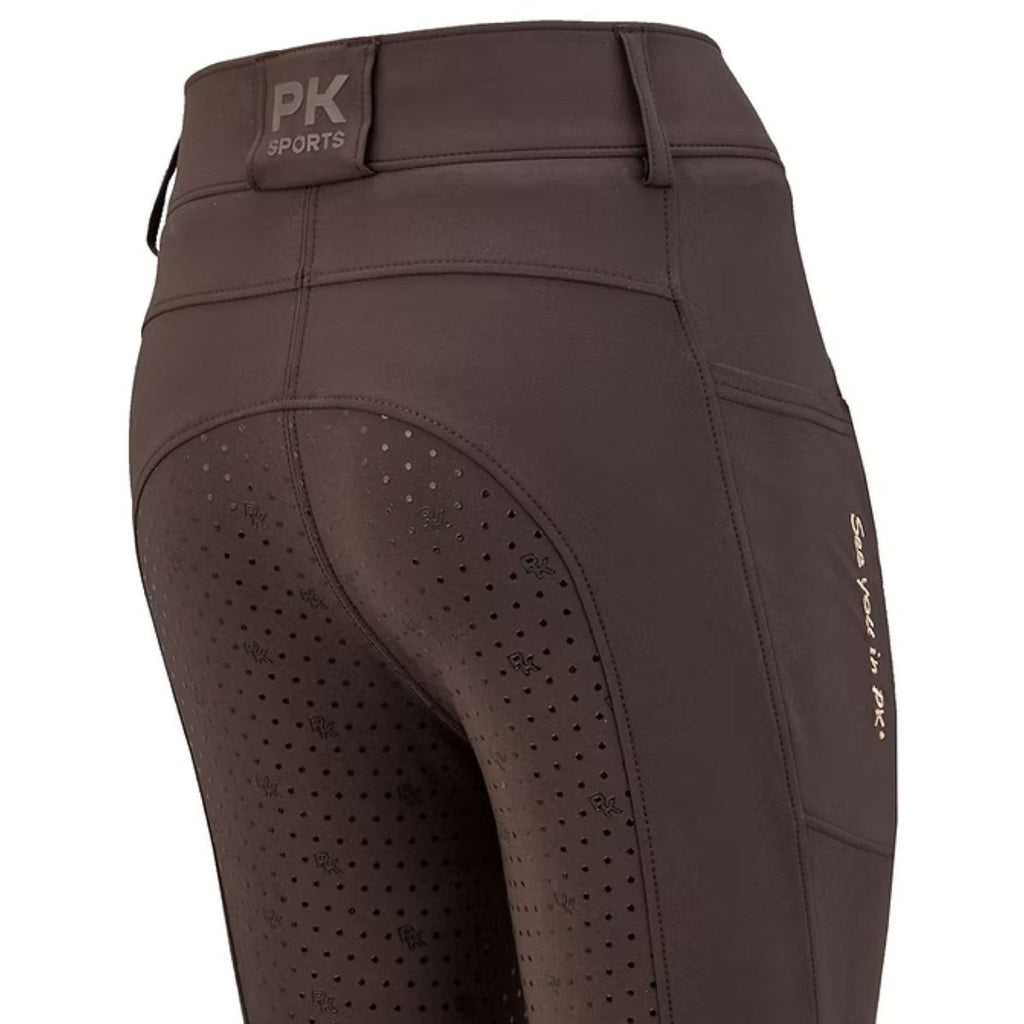 PK Pantaloni da Equitazione Ruby Full Grip Caffè