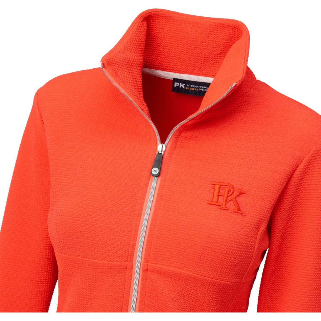 PK International Felpa con cappuccio e zip Arezzo Fluo Coral