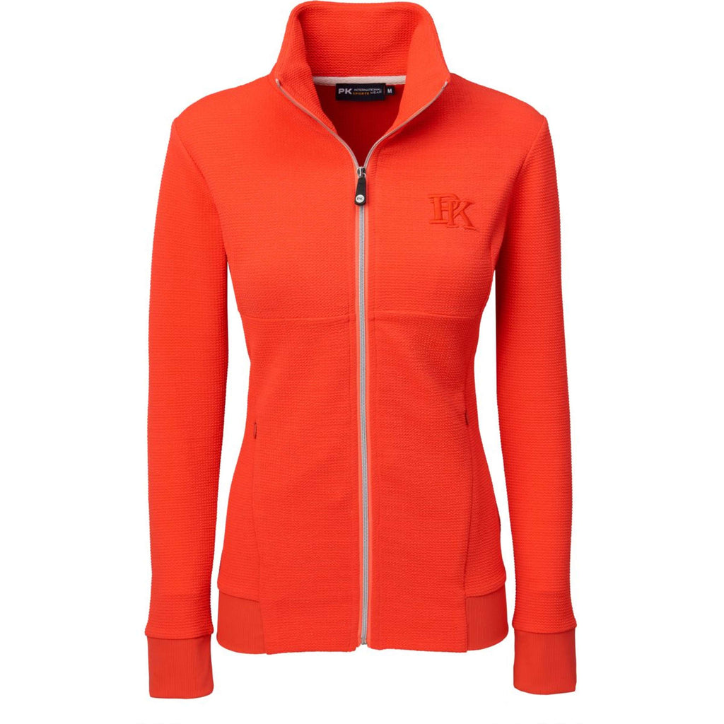 PK International Felpa con cappuccio e zip Arezzo Fluo Coral