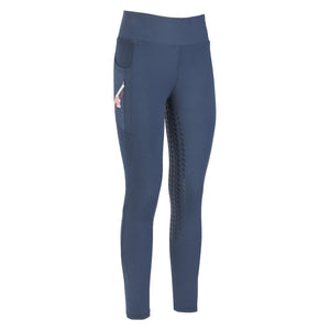 PK International Leggings da Equitazione Bretton Full Grip Moonlight