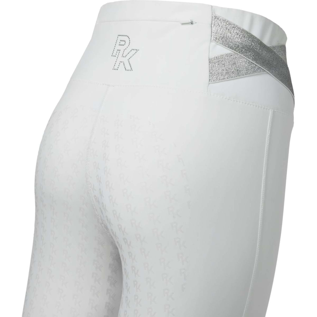 PK Leggings da Equitazione Jupiter Full Grip Bianco