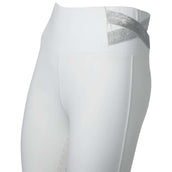 PK Leggings da Equitazione Jupiter Full Grip Bianco