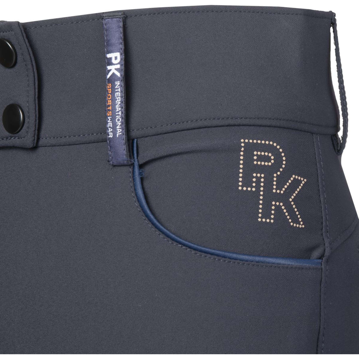 PK International Pantaloni da Equitazione Outsider Knee Grip Carbone