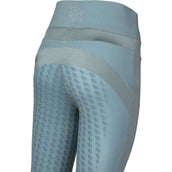 PK International Leggings da Equitazione Technical Ravage Full Grip Faded Blue