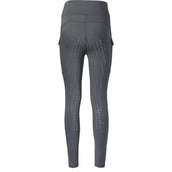 PK International Leggings da Equitazione Tiesto Full Grip Carbone
