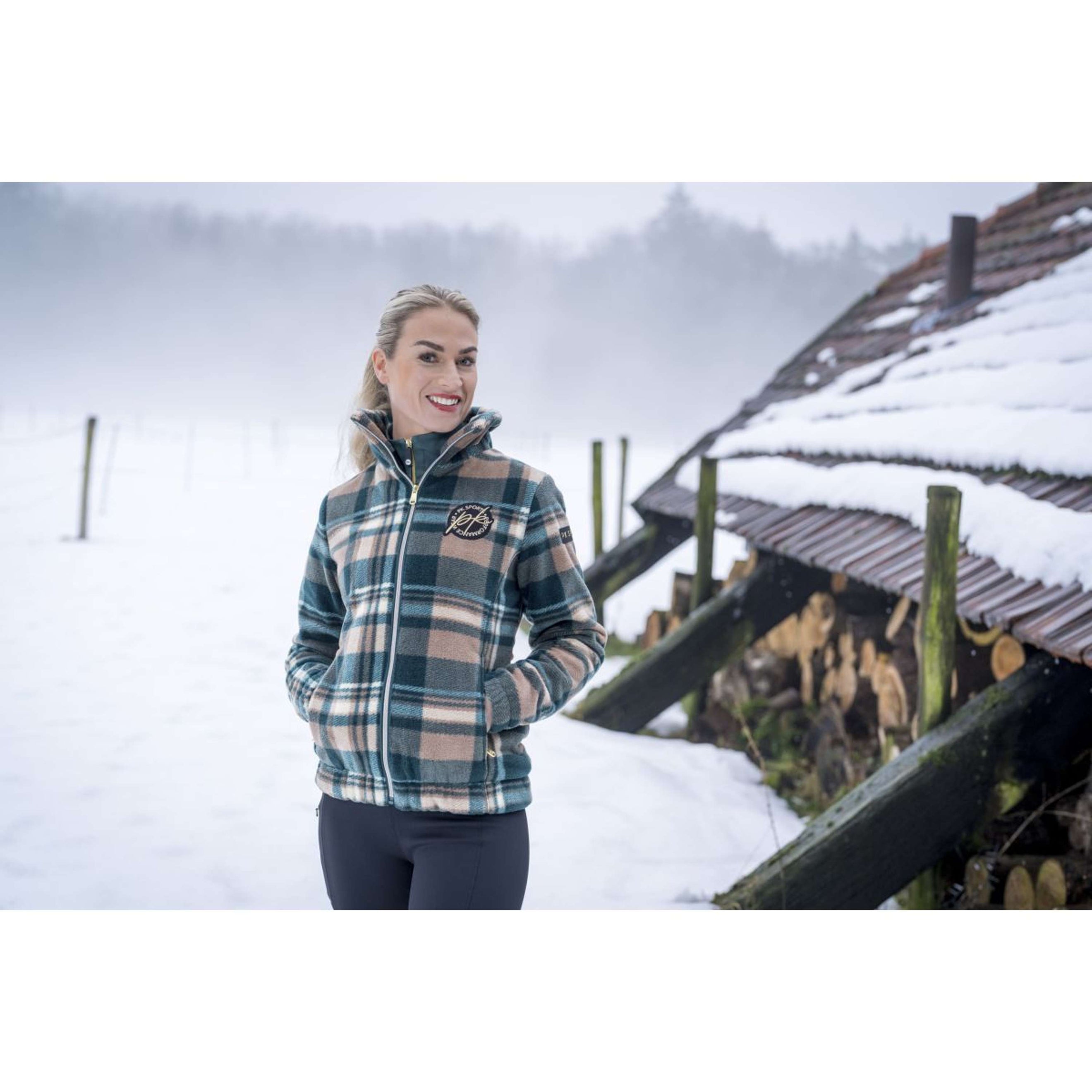 PK Felpa con cappuccio e zip Timber Fluffy Sea Moss