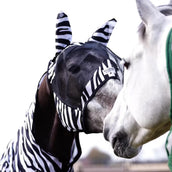 Velder Horsewear Maschera per Mosche Zebra con Orecchie Nero/Bianco