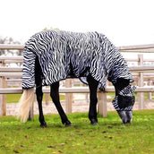 Velder Horsewear Coperta Antimosche con Collo Zebra Nero/Bianco