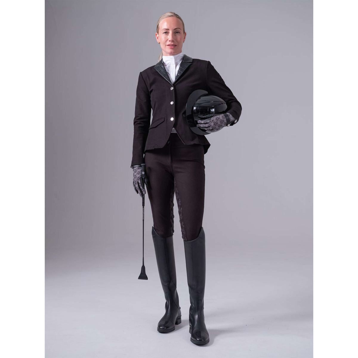 PS of Sweden Pantaloni da Equitazione Celia Croco Nero