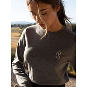 PS of Sweden Maglione PS Logo Mid Grey Melange