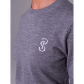 PS of Sweden Maglione PS Logo Mid Grey Melange