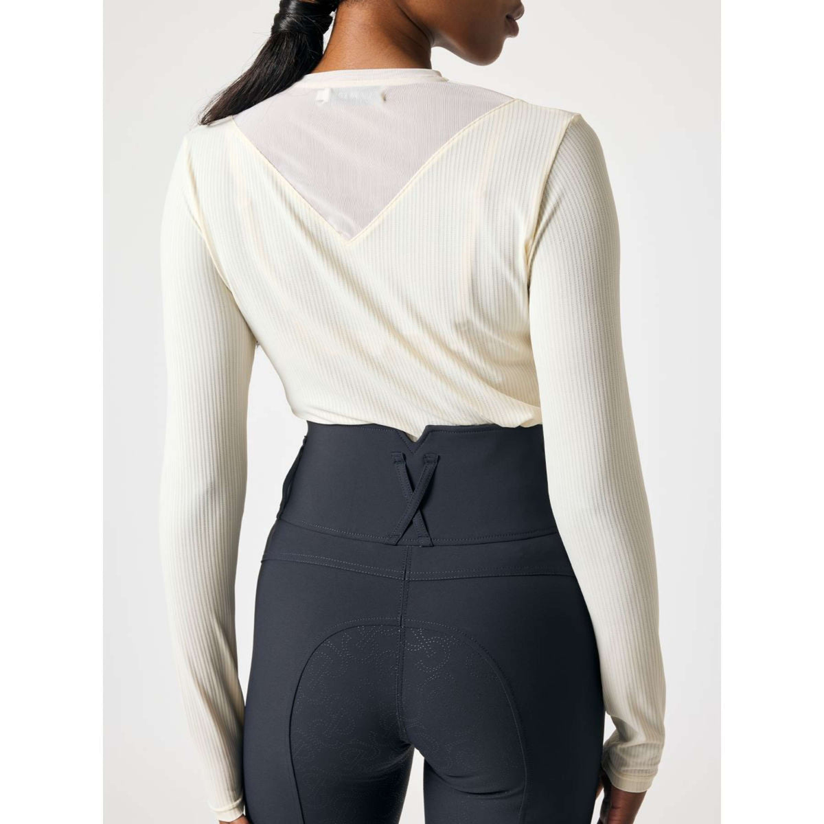 PS of Sweden Manica Lunga Leandra Mesh Beige vaniglia