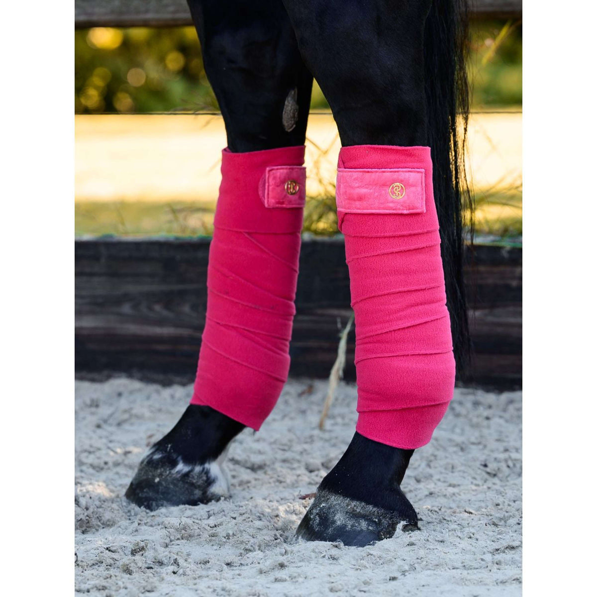 PS of Sweden Bende Velvet Monogram Scarlet Pink