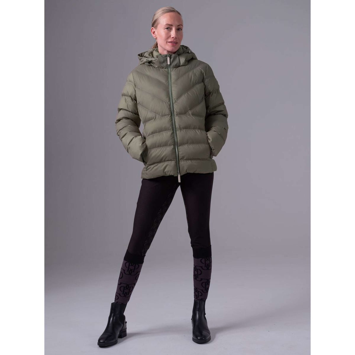PS of Sweden Giacca trapuntata Penelope Vintage Green