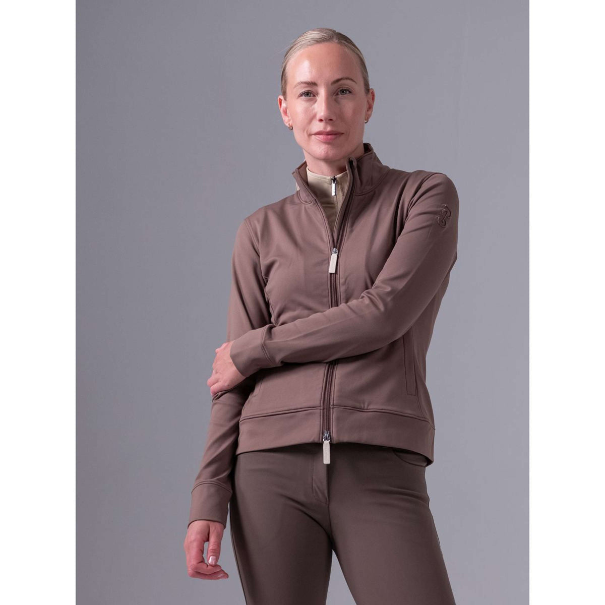 PS of Sweden Felpa con cappuccio e zip Oakley Mocca Mauve