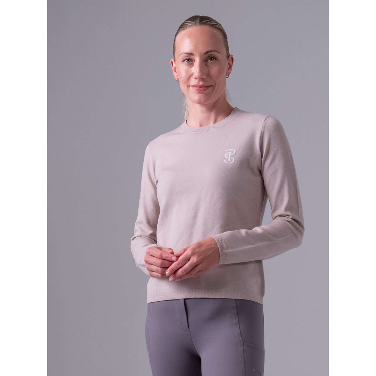 PS of Sweden Maglione PS Logo Silk Taupe