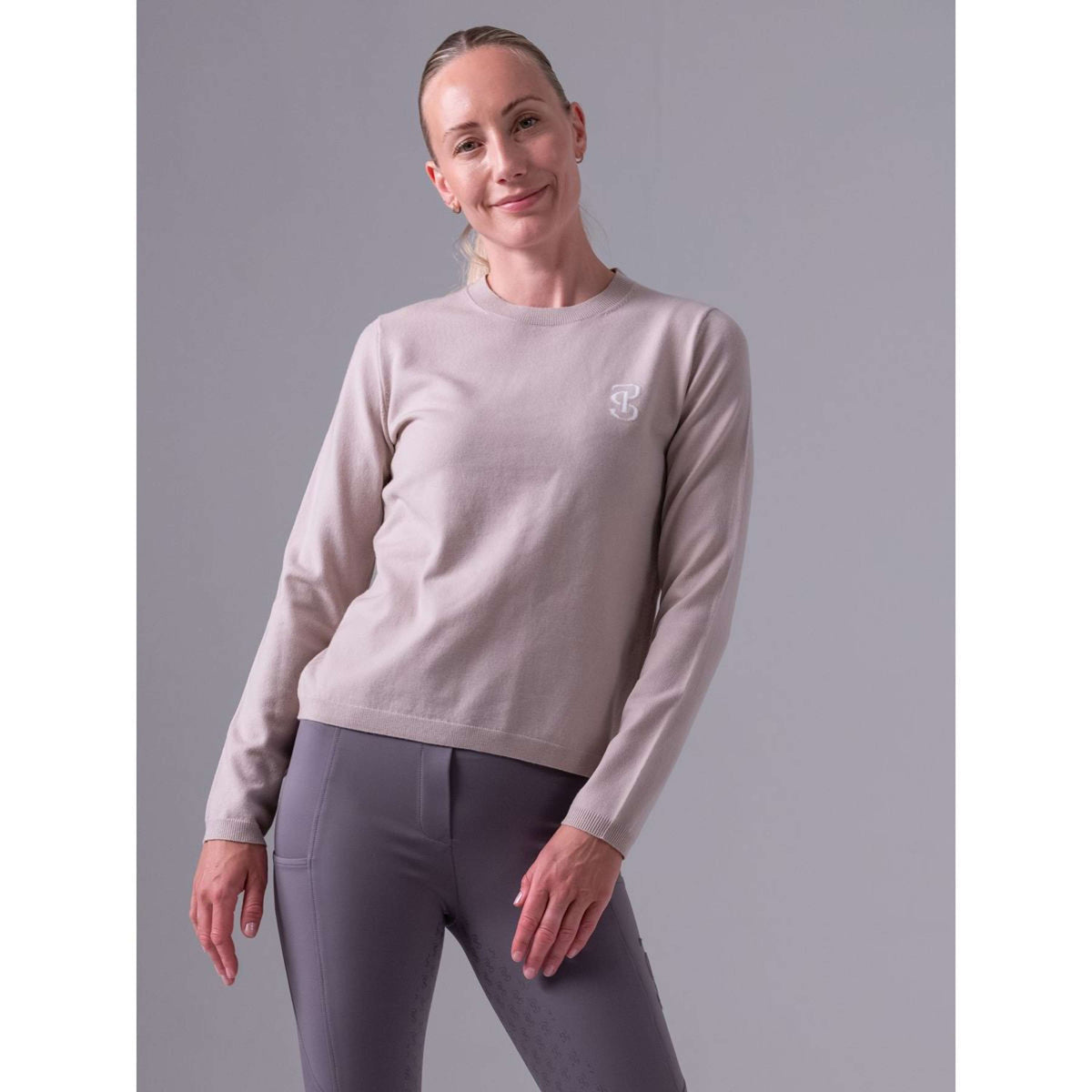 PS of Sweden Maglione PS Logo Silk Taupe