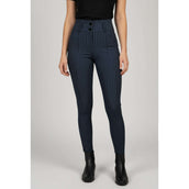 PS of Sweden Pantaloni da Equitazione Penny Pinstripe Full Grip Navy