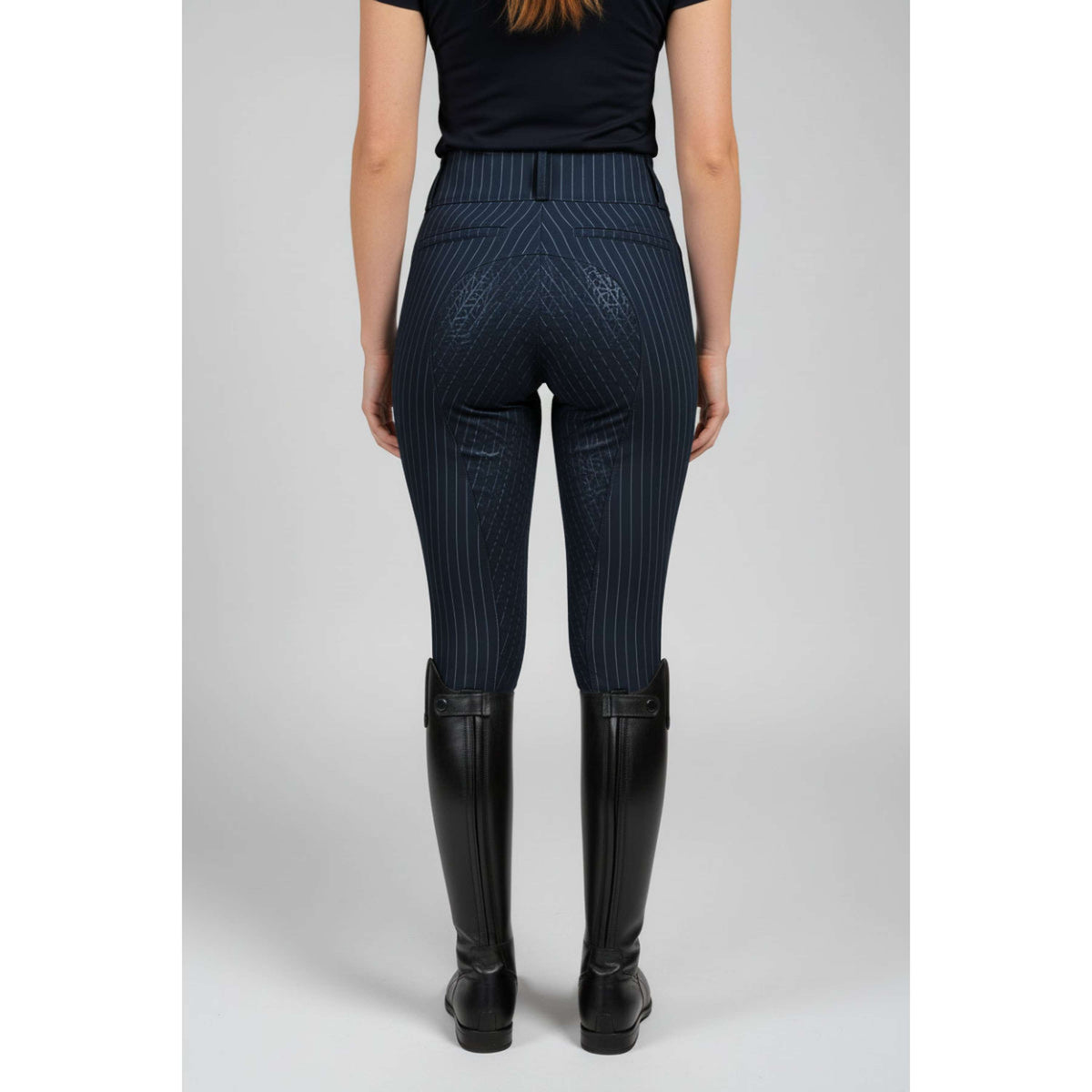 PS of Sweden Pantaloni da Equitazione Penny Pinstripe Full Grip Navy