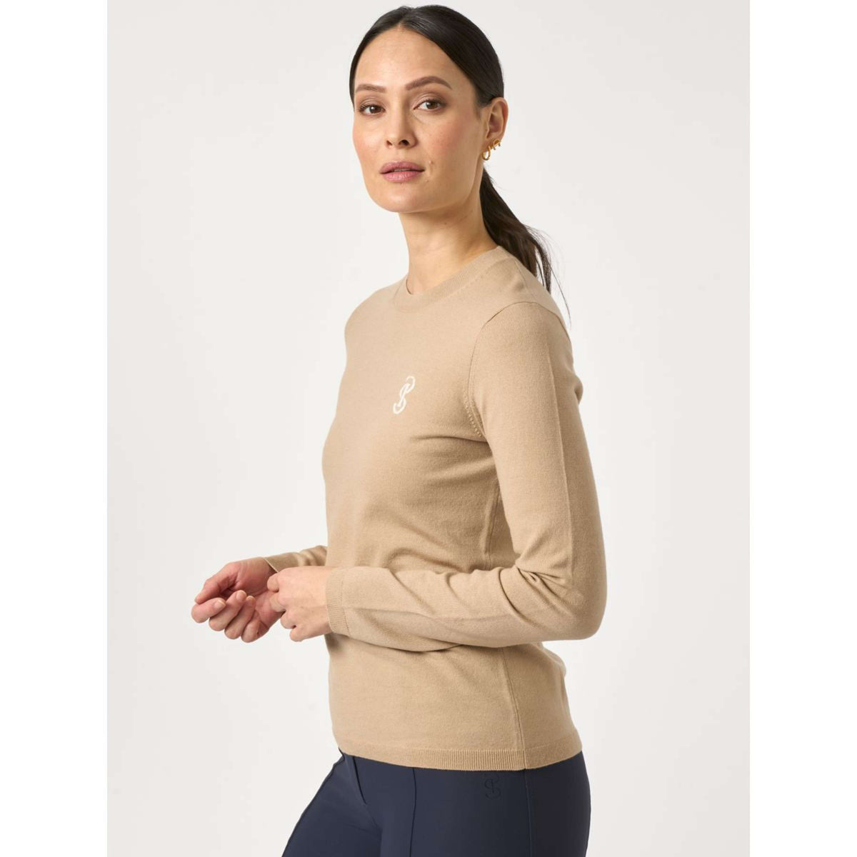 PS of Sweden Maglione PS Logo Desert Beige