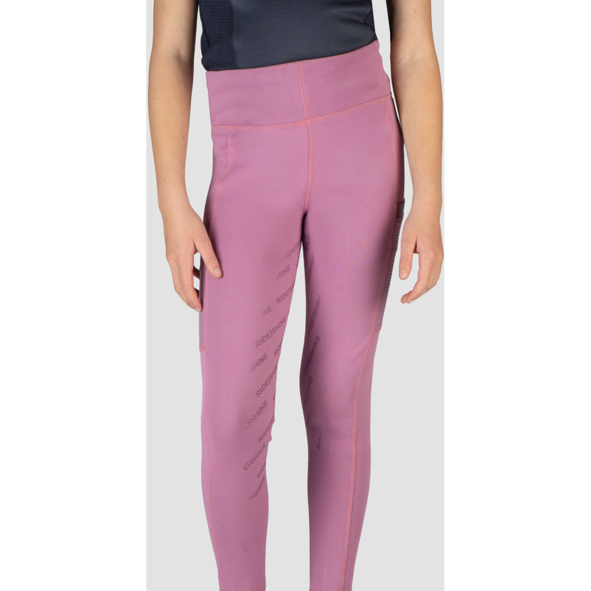 Red Horse Leggings da Equitazione Mitsu Full Grip Thistle Purple
