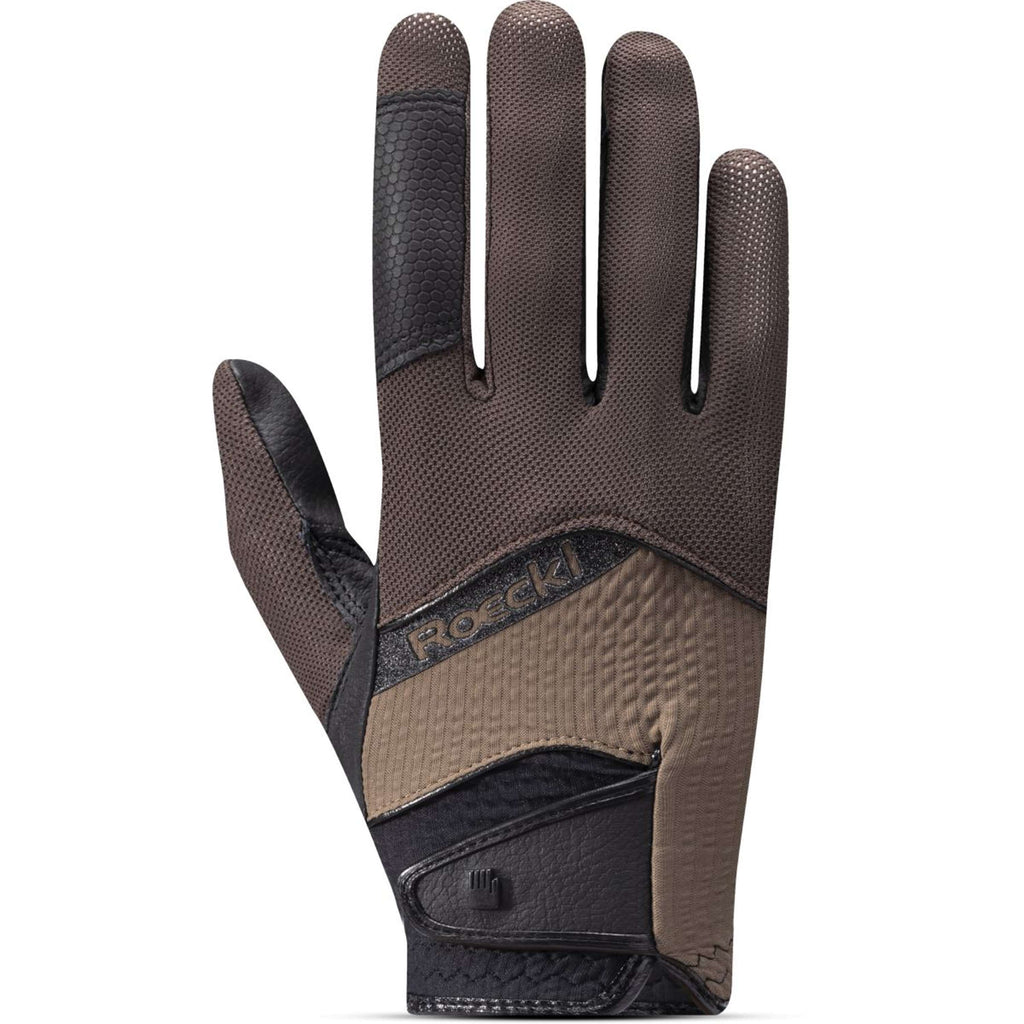 Roeckl Guanti da Equitazione Millero Dark Mocha/Choco Milk