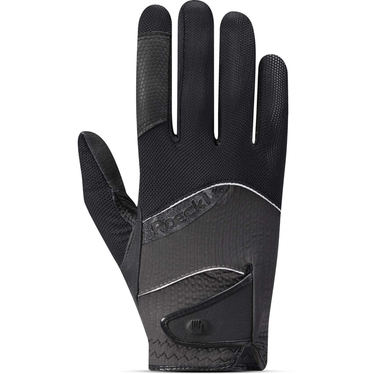 Roeckl Guanti da Equitazione Millero Cenere nera/Vulcanica