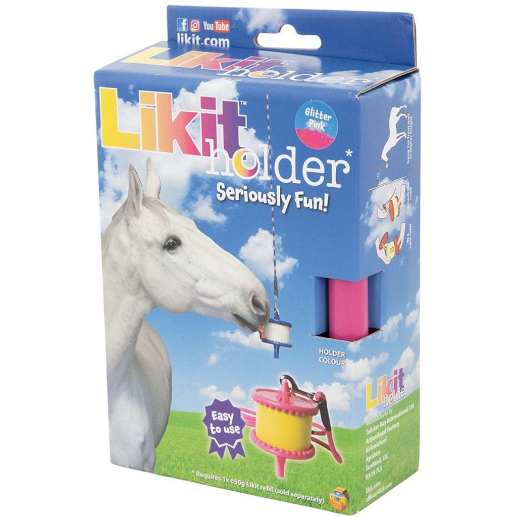 Likit Supporto con Corda per la Pietra di Sale Glitter Pink