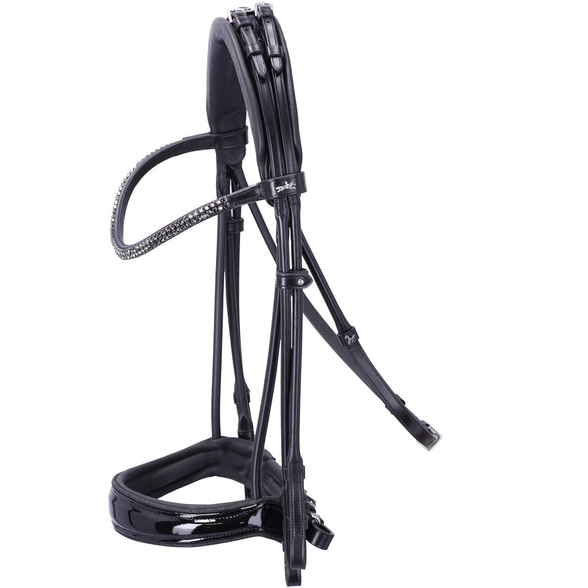 Schockemöhle Briglia Doppia SP Isabell Werth Bella Rose Nero/Vernice/Argento