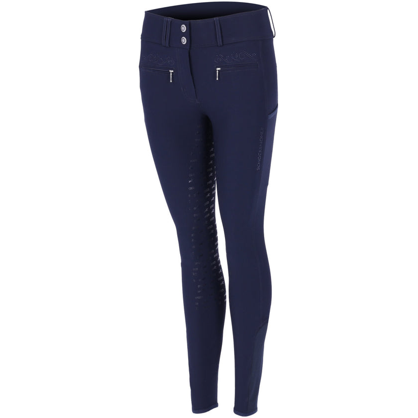Schockemöhle Pantaloni da Equitazione SPTulip Style Full Grip Dark Navy