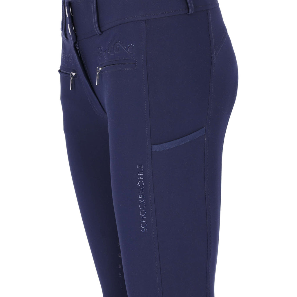 Schockemöhle Pantaloni da Equitazione SPTulip Style Full Grip Dark Navy