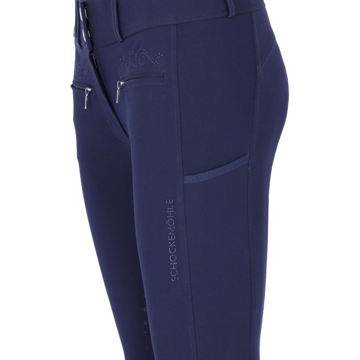 Schockemöhle Pantaloni da Equitazione SPTulip Style Full Grip Dark Navy