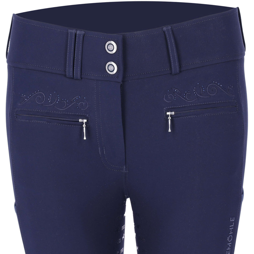 Schockemöhle Pantaloni da Equitazione SPTulip Style Full Grip Dark Navy