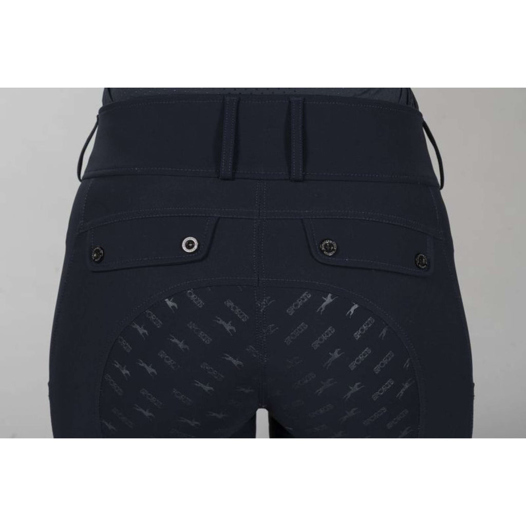 Schockemöhle Pantaloni da Equitazione SPCarola Full Grip Blu scuro