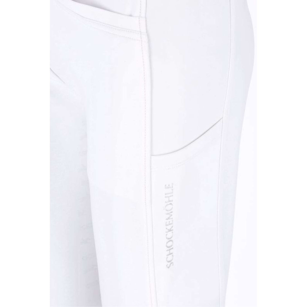 Schockemöhle Pantaloni da Equitazione SPCarola Full Grip Optical White