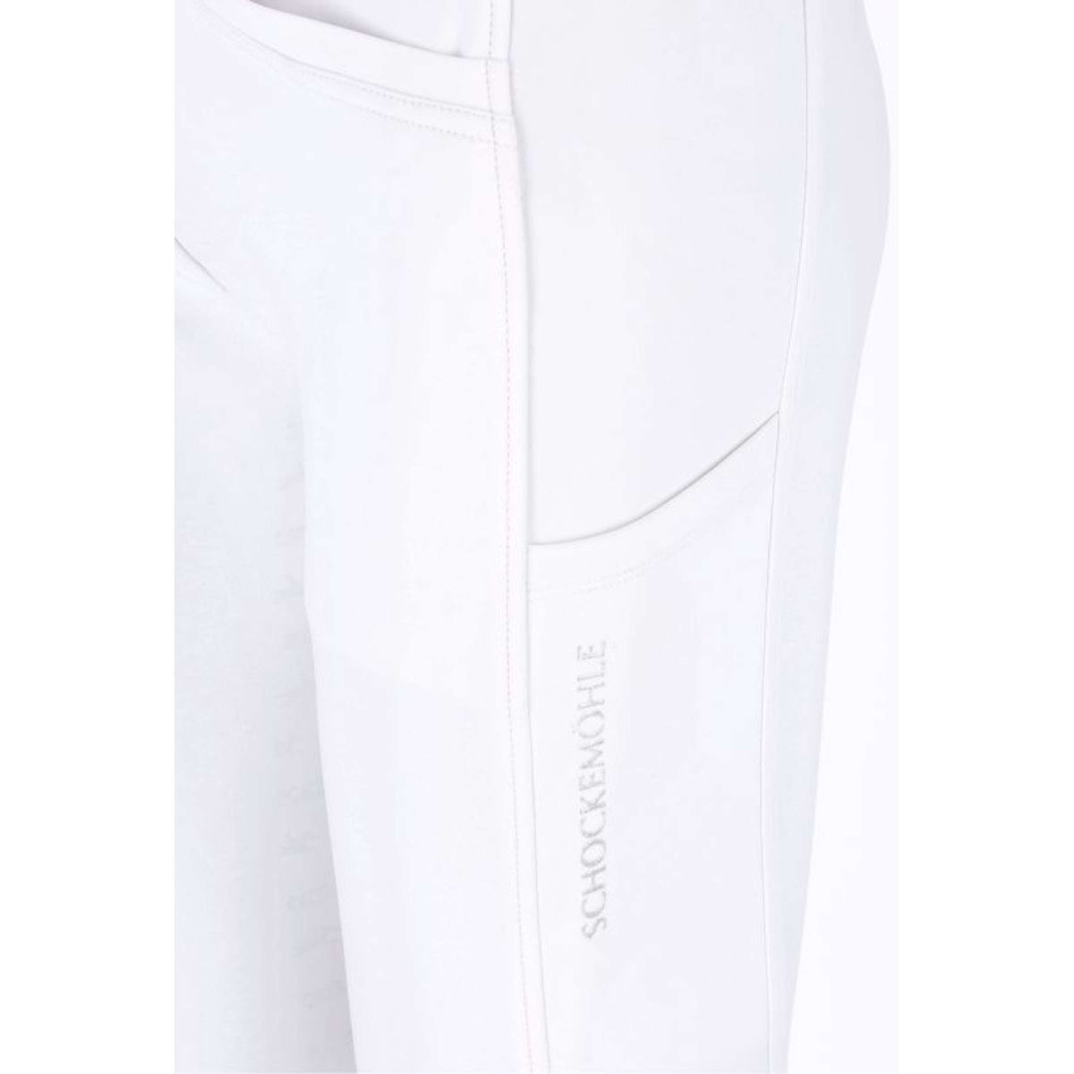 Schockemöhle Pantaloni da Equitazione SPCarola Full Grip Optical White