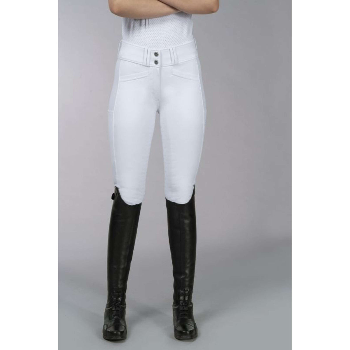Schockemöhle Pantaloni da Equitazione SPCarola Full Grip Optical White