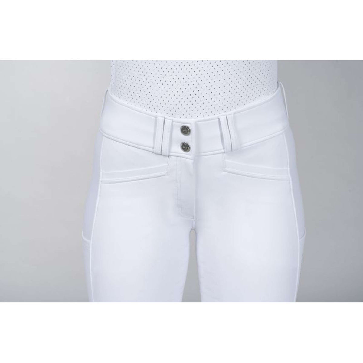 Schockemöhle Pantaloni da Equitazione SPCarola Full Grip Optical White