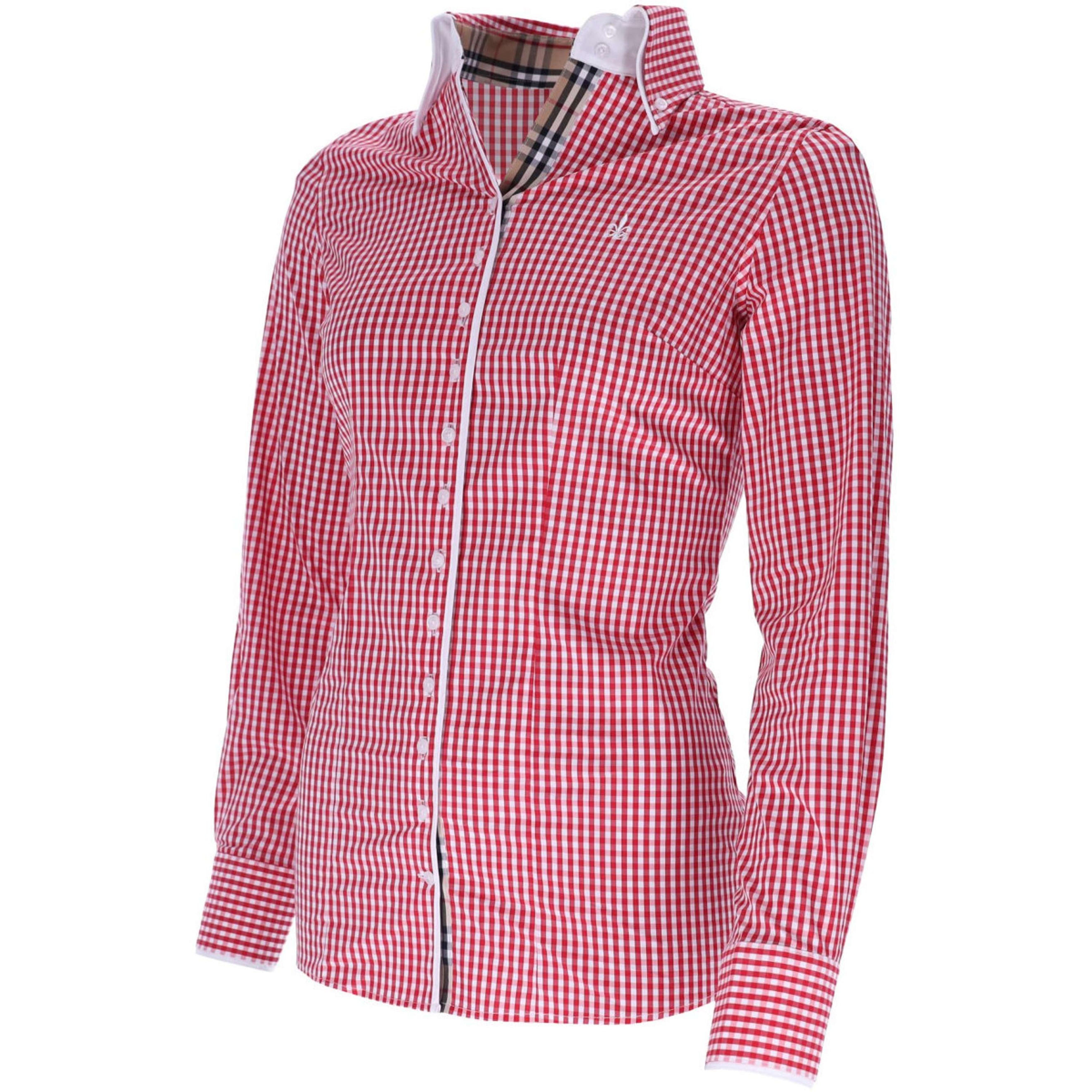 Schockemöhle Blusa FDL Eleonora London B Bianco/Rosso Schockemöhle Blusa FDL Eleonora London B Bianco/Rosso