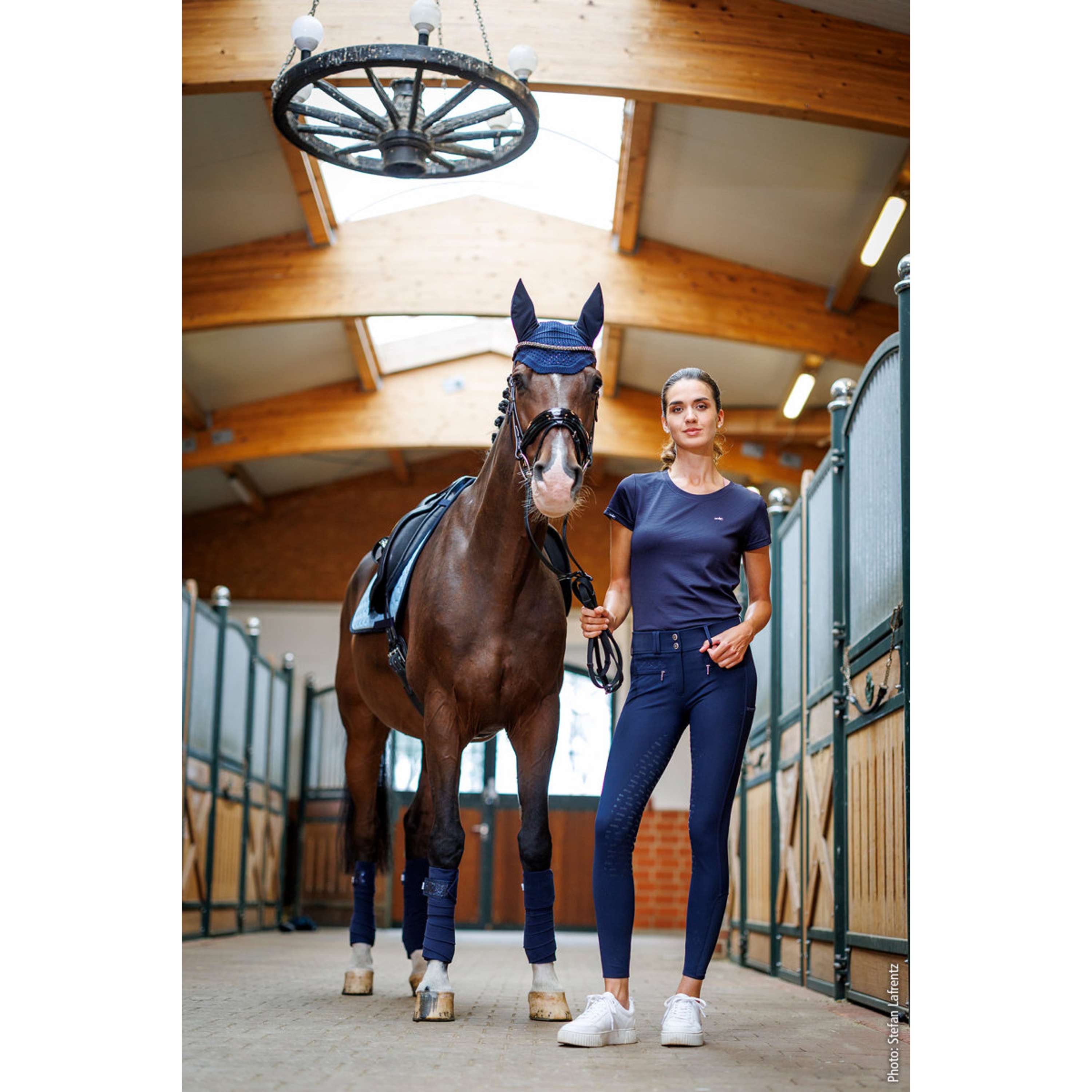 Schockemöhle Pantaloni da Equitazione SPTulip Style Full Grip Dark Navy